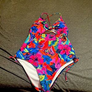 One piece floral swimsuit